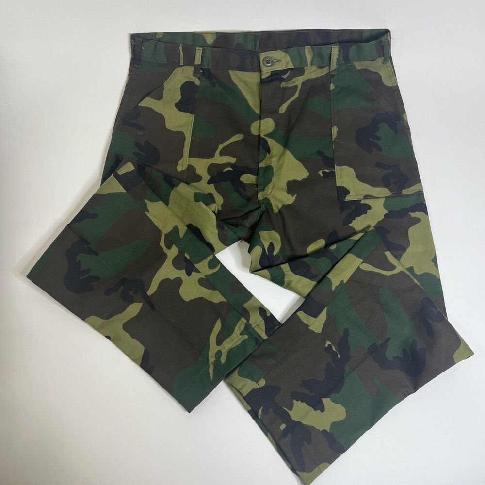 VTG Gung Ho Men’s 38x29.5 Woodland Camo Military Pants Made in USA Army